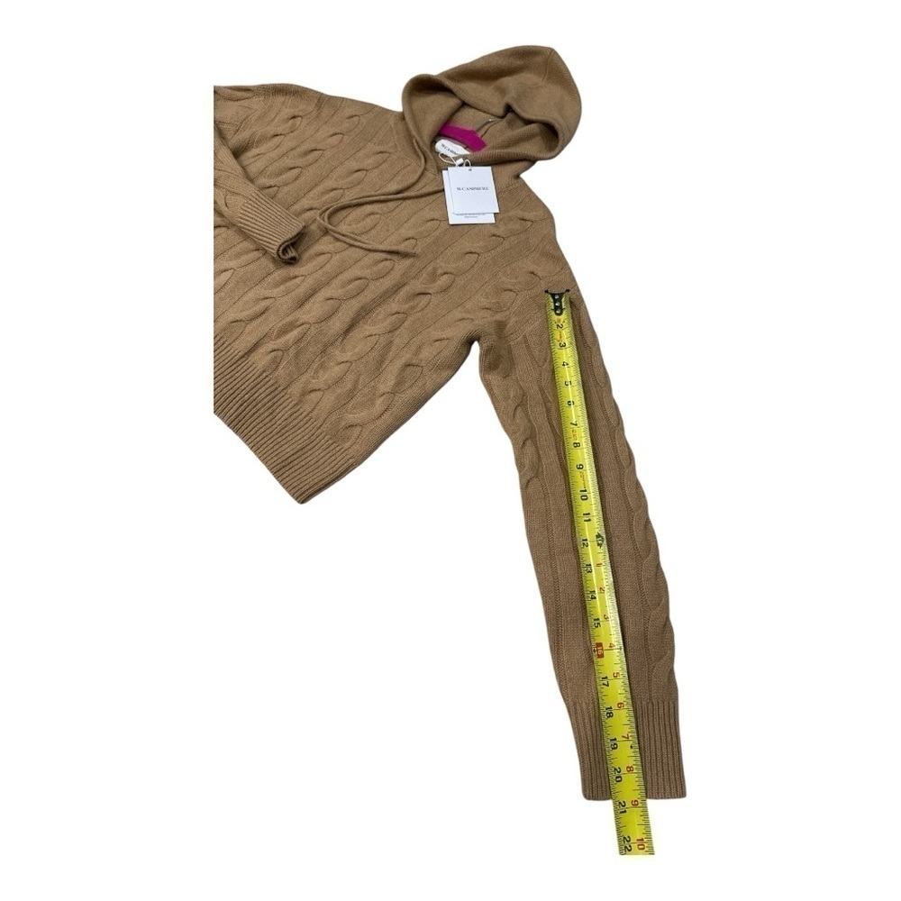 Lord & Taylor W. Cashmere Scout Cashmere Cable Knit Hoodie size M New with tag - Picture 13 of 14